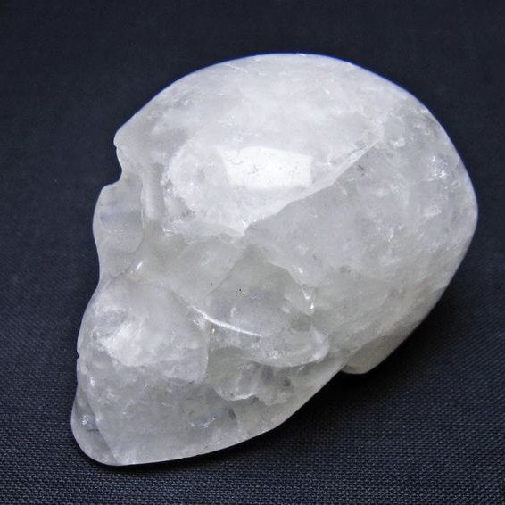 水晶 ドクロ スカル 置物 一点物 145-1771