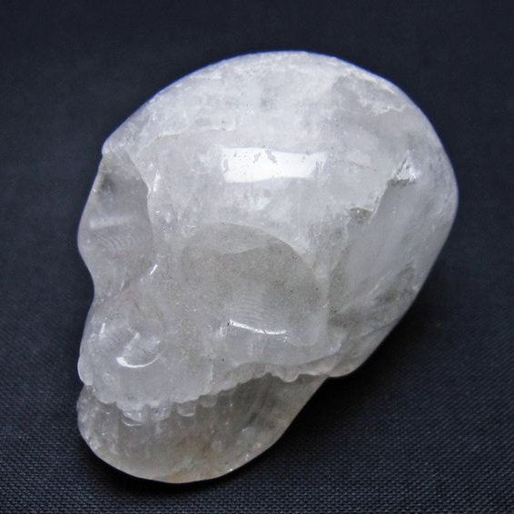 水晶 ドクロ スカル 置物 一点物 145-1772