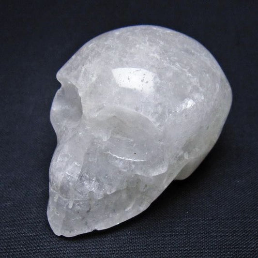 水晶 ドクロ スカル 置物 一点物 145-1773