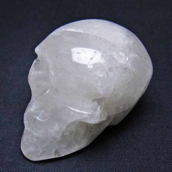 水晶 ドクロ スカル 置物 一点物 145-1774