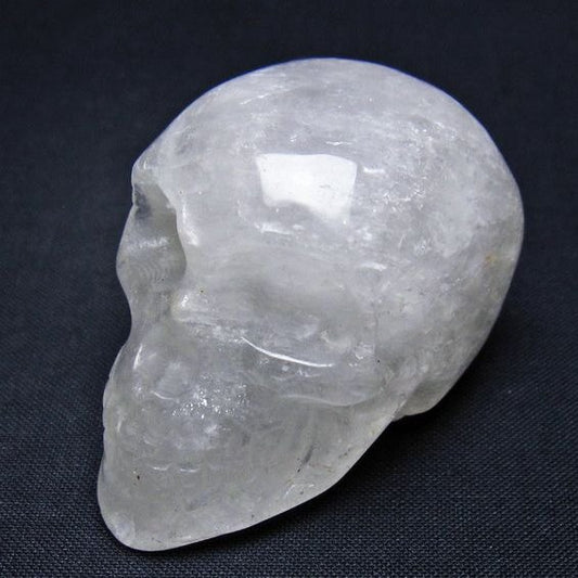 水晶 ドクロ スカル 置物 一点物 145-1776