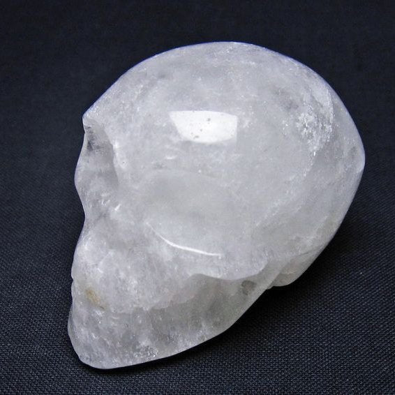 水晶 ドクロ スカル 置物 一点物 145-1777