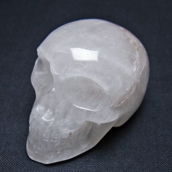 水晶 ドクロ スカル 置物 一点物 145-1784