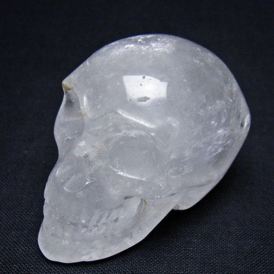 水晶 ドクロ スカル 置物 一点物 145-1787