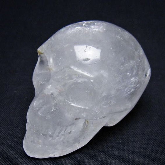 水晶 ドクロ スカル 置物 一点物 145-1787