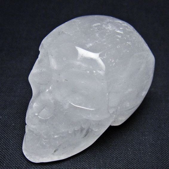 水晶 ドクロ スカル 置物 一点物 145-1789