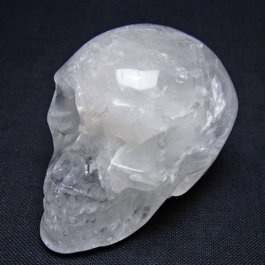 水晶 ドクロ スカル 置物 一点物 145-1791