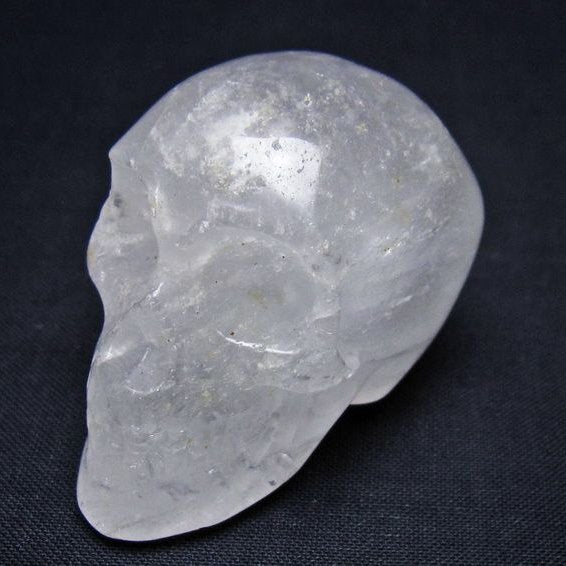 水晶 ドクロ スカル 置物 一点物 145-1793