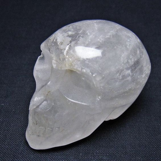 水晶 ドクロ スカル 置物 一点物 145-1794