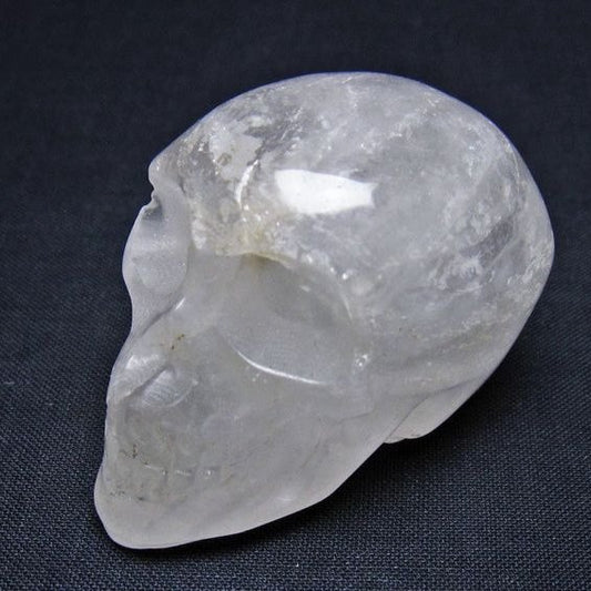 水晶 ドクロ スカル 置物 一点物 145-1794
