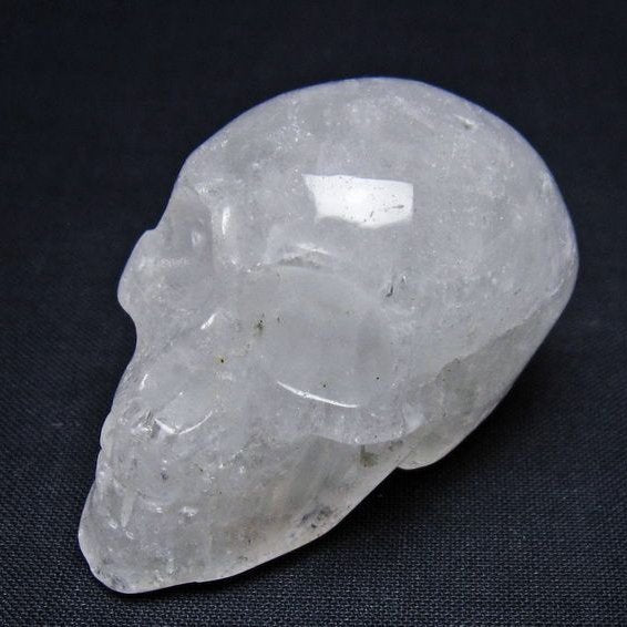水晶 ドクロ スカル 置物 一点物 145-1795