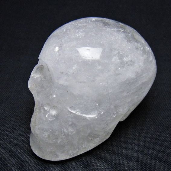 水晶 ドクロ スカル 置物 一点物 145-1797