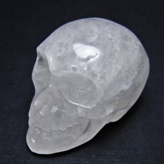 水晶 ドクロ スカル 置物 一点物 145-1799