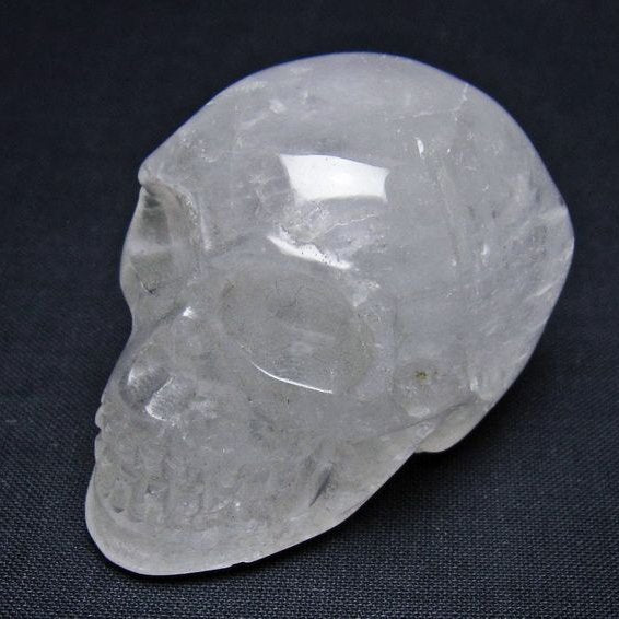 水晶 ドクロ スカル 置物 一点物 145-1801