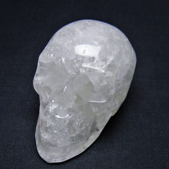 水晶 ドクロ スカル 置物 一点物 145-1802