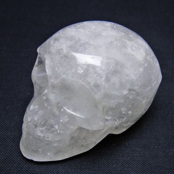水晶 ドクロ スカル 置物 一点物 145-1805