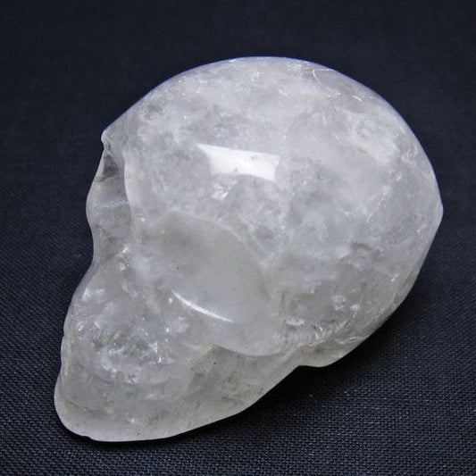 水晶 ドクロ スカル 置物 一点物 145-1805