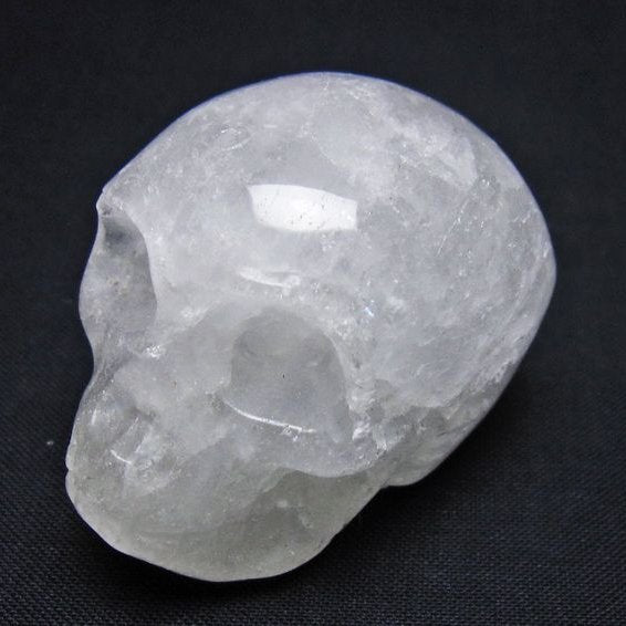 水晶 ドクロ スカル 置物 一点物 145-1806