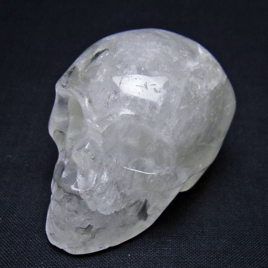 水晶 ドクロ スカル 置物 一点物 145-1808