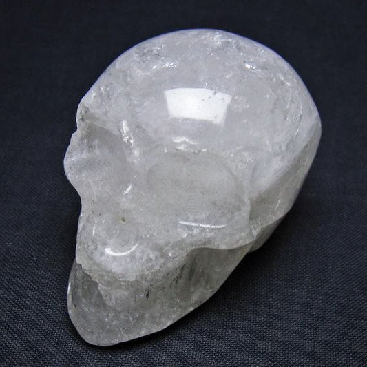 水晶 ドクロ スカル 置物 一点物 145-1809