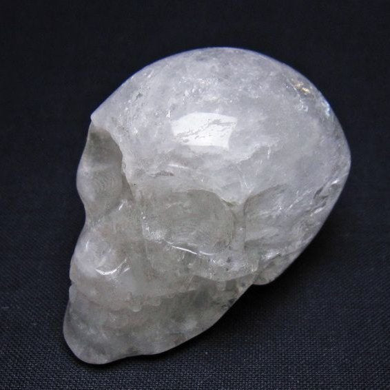 水晶 ドクロ スカル 置物 一点物 145-1812
