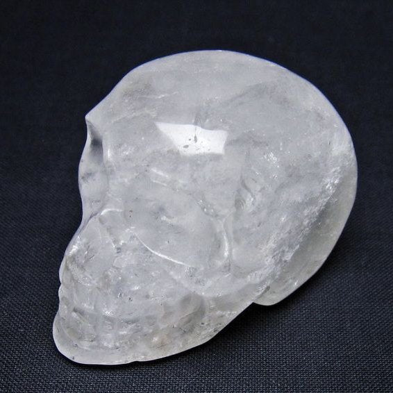 水晶 ドクロ スカル 置物 一点物 145-1815