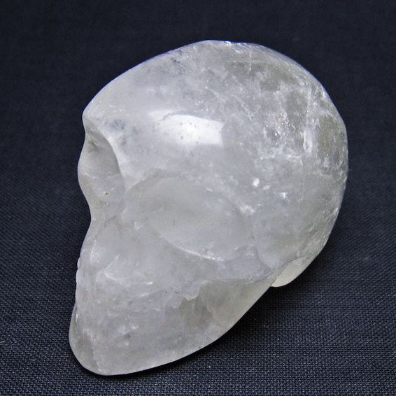 水晶 ドクロ スカル 置物 一点物 145-1816