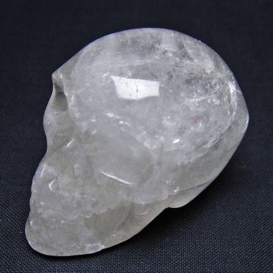 水晶 ドクロ スカル 置物 一点物 145-1817