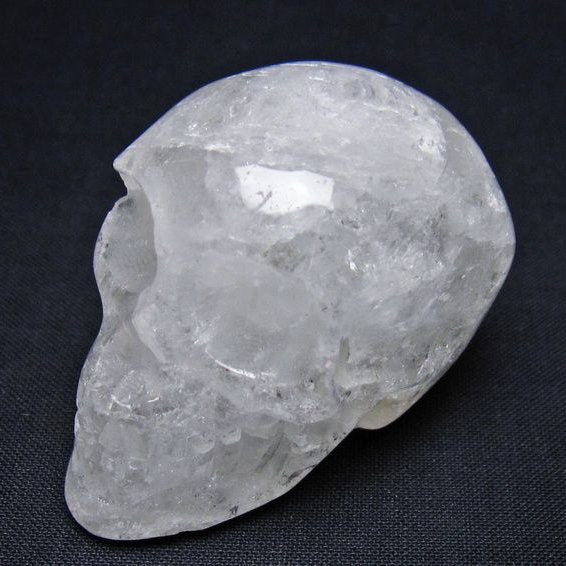 水晶 ドクロ スカル 置物 一点物 145-1818