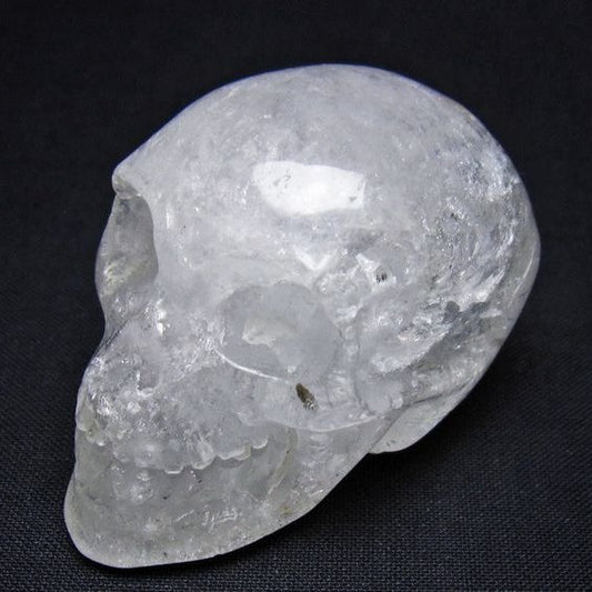 水晶 ドクロ スカル 置物 一点物 145-1819
