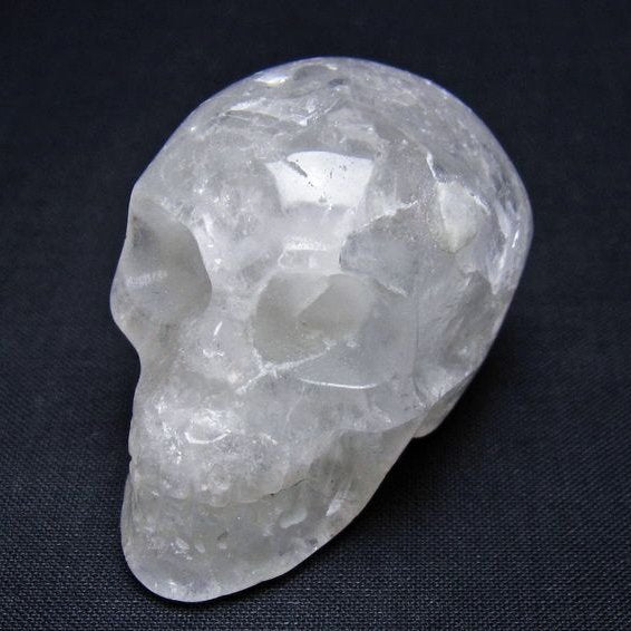 水晶 ドクロ スカル 置物 一点物 145-1821