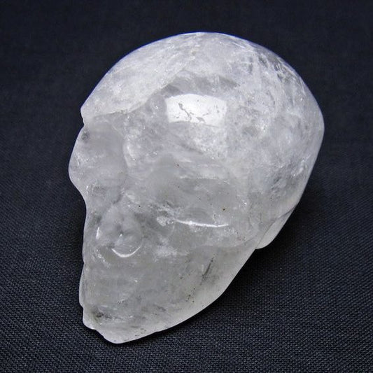 水晶 ドクロ スカル 置物 一点物 145-1822