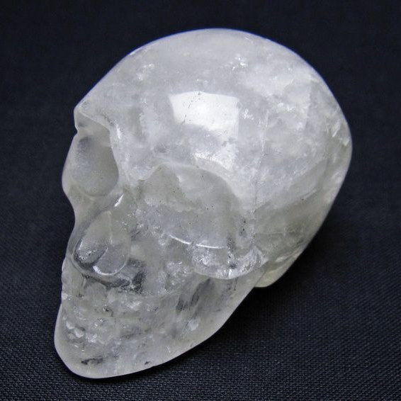 水晶 ドクロ スカル 置物 一点物 145-1823
