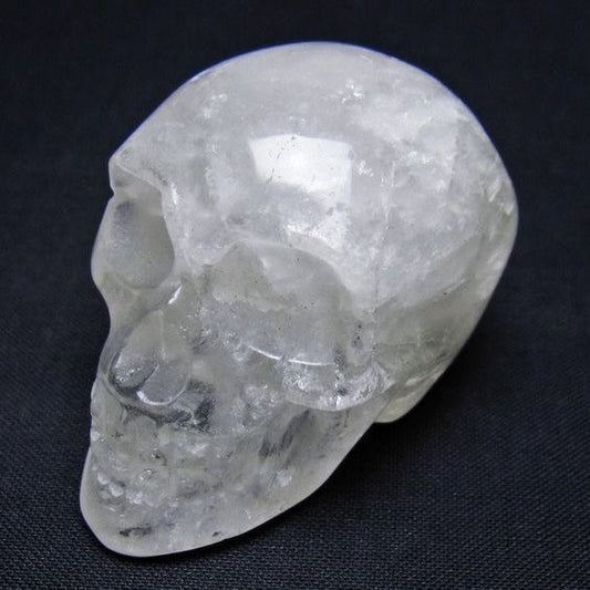 水晶 ドクロ スカル 置物 一点物 145-1823