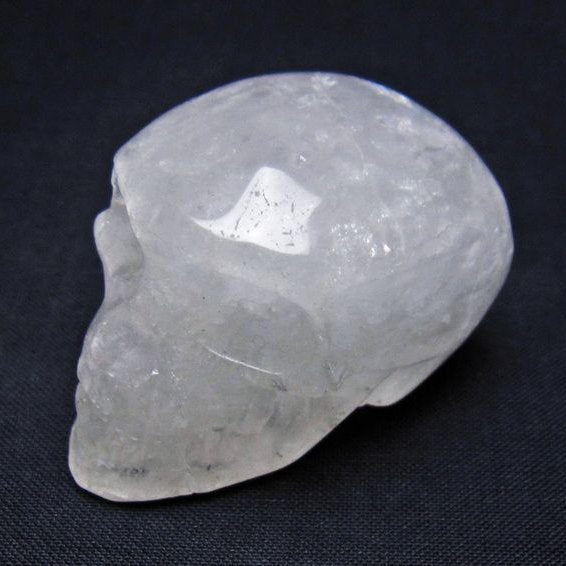 水晶 ドクロ スカル 置物 一点物 145-1824