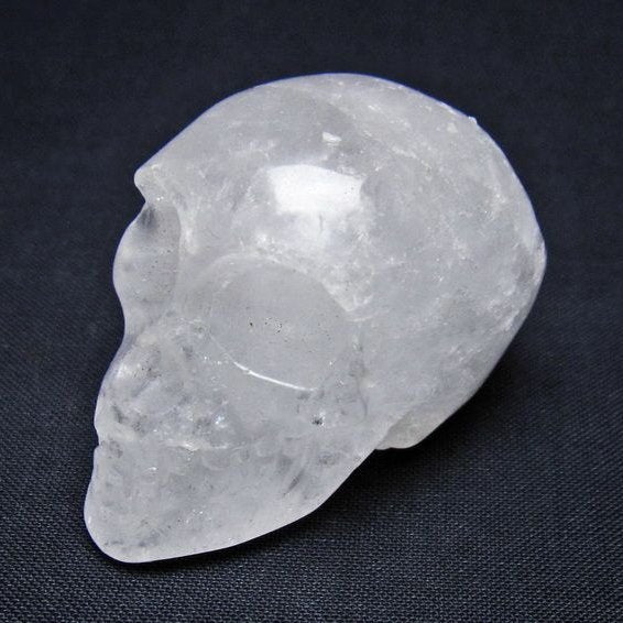水晶 ドクロ スカル 置物 一点物 145-1825