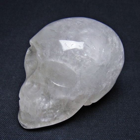 水晶 ドクロ スカル 置物 一点物 145-1826