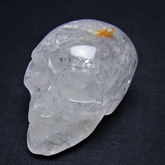 水晶 ドクロ スカル 置物 一点物 145-1828