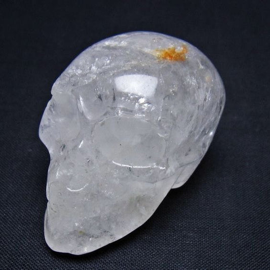 水晶 ドクロ スカル 置物 一点物 145-1828
