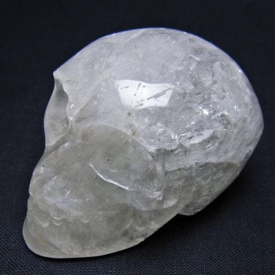 水晶 ドクロ スカル 置物 一点物 145-1831