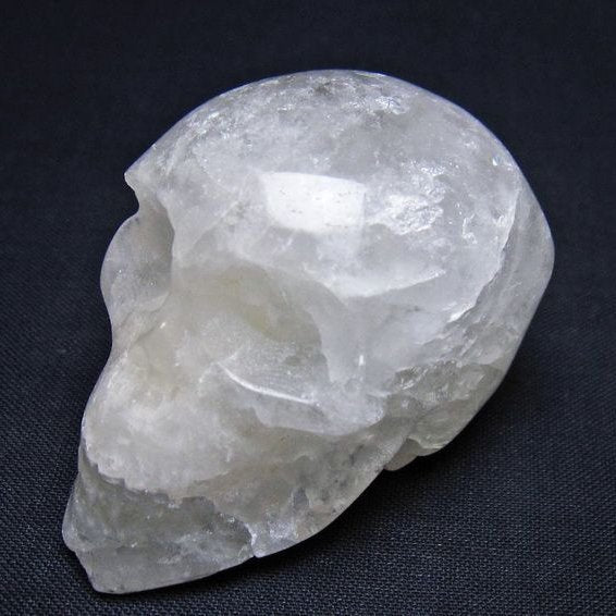 水晶 ドクロ スカル 置物 一点物 145-1832
