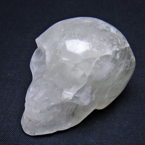 水晶 ドクロ スカル 置物 一点物 145-1833