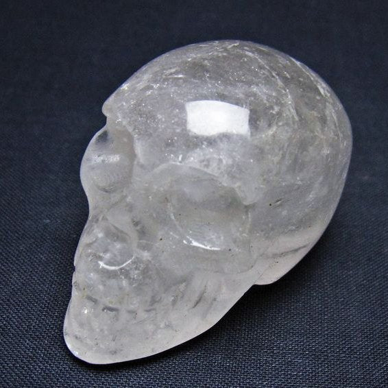 水晶 ドクロ スカル 置物 一点物 145-1836