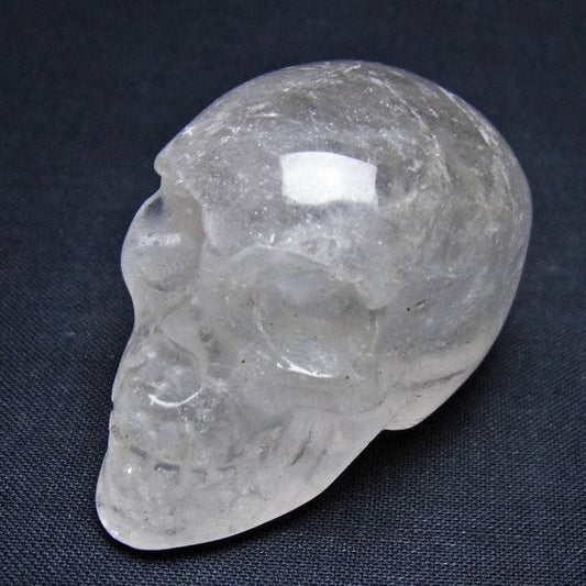 水晶 ドクロ スカル 置物 一点物 145-1836