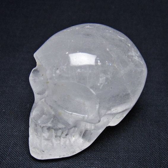 水晶 ドクロ スカル 置物 一点物 145-1837