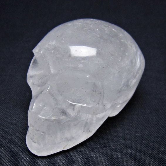 水晶 ドクロ スカル 置物 一点物 145-1838