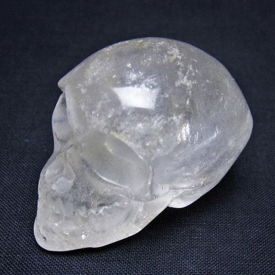 水晶 ドクロ スカル 置物 一点物 145-1839