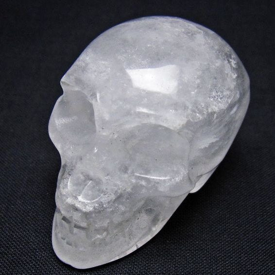 水晶 ドクロ スカル 置物 一点物 145-1841