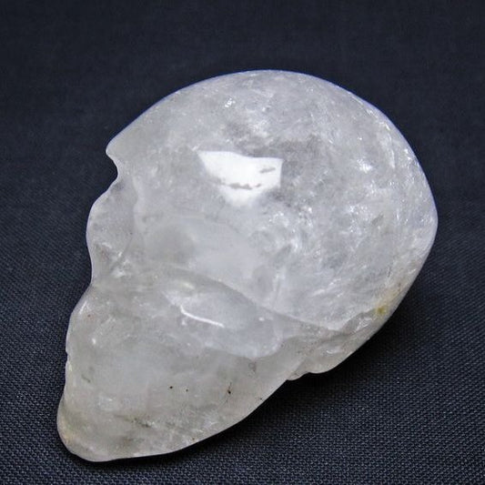 水晶 ドクロ スカル 置物 一点物 145-1843