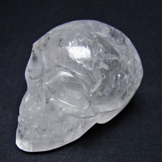 水晶 ドクロ スカル 置物 一点物 145-1844